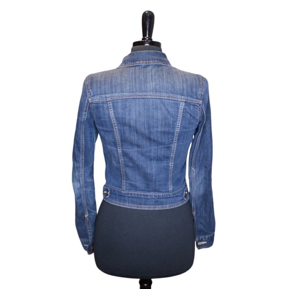 American Eagle Denim Jacket Button Front Classic … - image 2